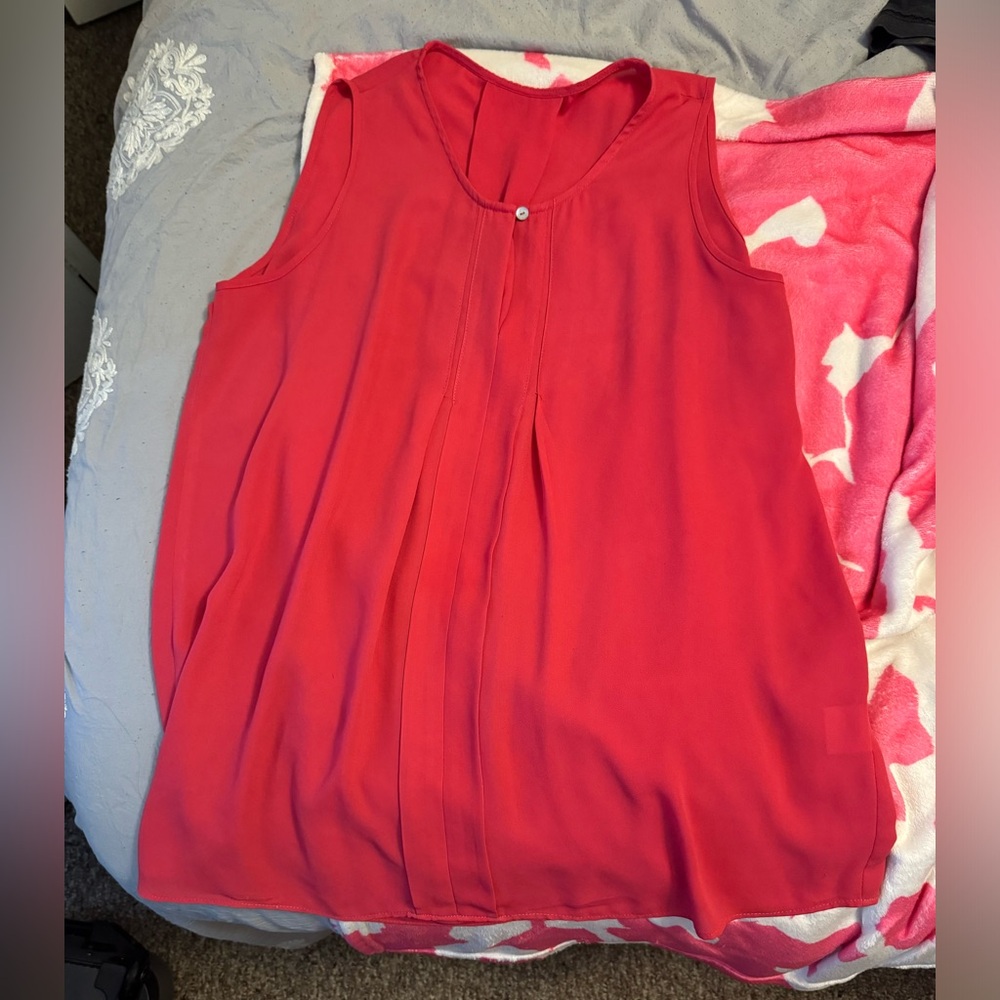 pinkish red sleeveless blouse - size XL